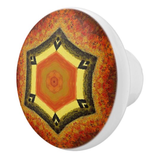 キッチンキャビネットつまみ～トスカーナ色 セラミックノブ (右)