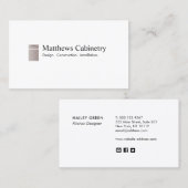 キッチンキャビネットと木工デザイナー 名刺 (正面/裏面)