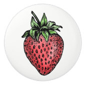 キッチンキャビネットのイチゴの変身 セラミックノブ (正面)