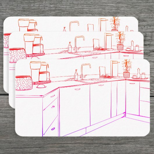 キッチンキャビネットの改造 名刺