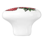 キッチンキャビネット引き出しのメイクオーバー4イチゴ セラミックノブ (側面)