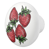 キッチンキャビネット引き出しのメイクオーバー4イチゴ セラミックノブ (右)