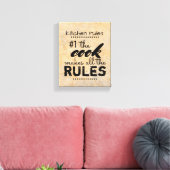 キッチンキャンバスウォールアートユーモア引用文セピア キャンバスプリント (インサイチュ (リビング))