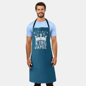 キッチンキング引用文名前をカスタムする エプロン (着用した状態)