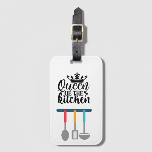 キッチンクイーン(料理スプーン) ラゲッジタグ (正面縦)