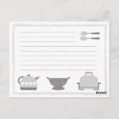 キッチンクラブ葉書(またはレシピカード) ポストカード (裏面)