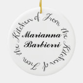 キッチンクリスマスクッキーから – SRF セラミックオーナメント (裏面)