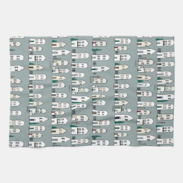 キッチンクリスマスビレッジティータオル キッチンタオル