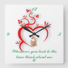 キッチンクロック スクエア壁時計