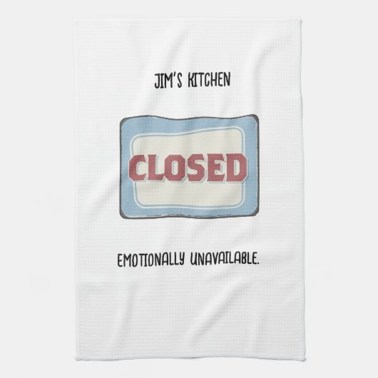 キッチンクローズおもしろいパーソナライズされた キッチンタオル (縦)