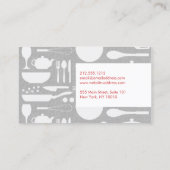 キッチンコラージオングレーシェフ用ケータリング 名刺 (裏面)