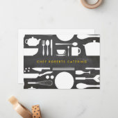 キッチンコラージオンチョークボード背景ノテカード ノートカード (正面/裏面インサイチュ)