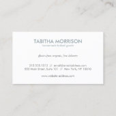 キッチンコラージオンブルーとグレーロゴ 名刺 (裏面)