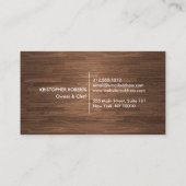 キッチンコラージュフェイクイン金ゴールドと木目 名刺 (裏面)