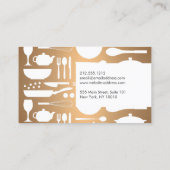 キッチンコラージュフェイクオン銅シェフ、ケータリング 名刺 (裏面)