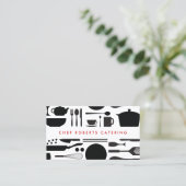 キッチンコラージュ黒/白 名刺 (スタンド正面)