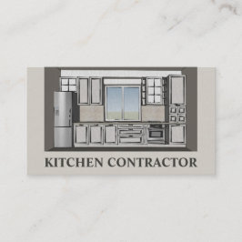 キッチンコントラクターキャビネットキャラントリーブラウンカード 名刺