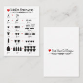 キッチンコンバージョン3.5x2.5インチ名刺 名刺 (正面/裏面)