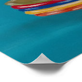 キッチンコーヒーカップデザインポスターのウォールアート ポスター (角)