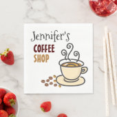キッチンコーヒーショップパーソナライズされた紙ナプキンス スタンダードランチョンナプキン (インサイチュ)