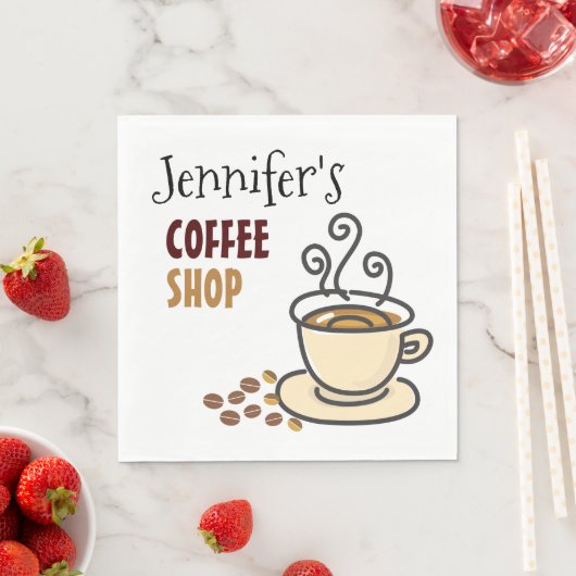 キッチンコーヒーショップパーソナライズされた紙ナプキンス スタンダードランチョンナプキン (インサイチュ)