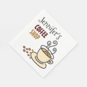 キッチンコーヒーショップパーソナライズされた紙ナプキンス スタンダードランチョンナプキン (角)