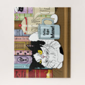 キッチンコーヒータキシードキャット ジグソーパズル (縦)