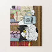 キッチンコーヒータキシード猫 ジグソーパズル (縦)