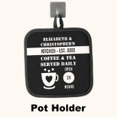 キッチンコーヒー茶の名前は最年黒 鍋敷き