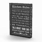 キッチンサイン |家族規則の署名 |キッチンルール フォトブロック (右)