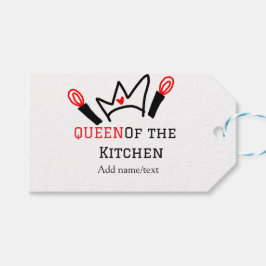 キッチンシェフのクイーン料理名の冠を追加 ギフトタグ