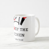キッチンシェフのクイーン料理名の冠を追加 コーヒーマグカップ (正面右)
