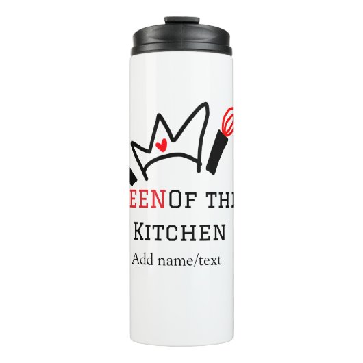 キッチンシェフのクイーン料理名の冠を追加 タンブラー (正面)
