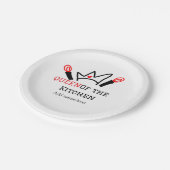 キッチンシェフのクイーン料理名の冠を追加 ペーパープレート (アングル)