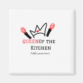 キッチンシェフのクイーン料理名の冠を追加 マグネット