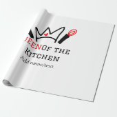 キッチンシェフのクイーン料理名の冠を追加 ラッピングペーパー (アンロールド)