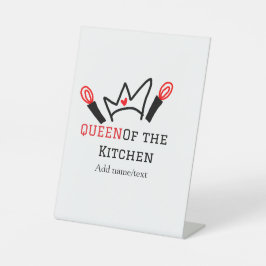 キッチンシェフのクイーン料理名の冠を追加 台座サイン