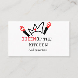 キッチンシェフのクイーン料理名の冠を追加 名刺