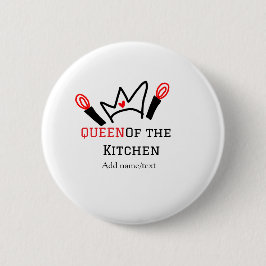 キッチンシェフのクイーン料理名の冠を追加 缶バッジ