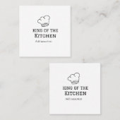 キッチンシェフの王料理名クラウンハ追加 スクエア名刺 (正面/裏面)