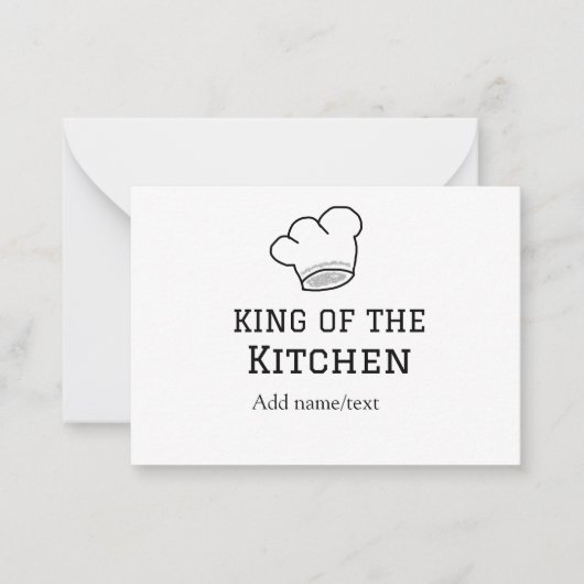 キッチンシェフの王料理名クラウンハ追加 ノートカード (正面)