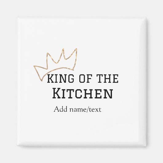 キッチンシェフの王料理名クラウンハ追加 マグネット (正面)