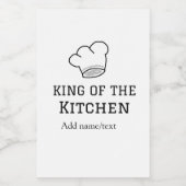 キッチンシェフの王料理名クラウンハ追加 ワインラベル (シングルラベル)