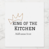 キッチンシェフの王料理名クラウンハ追加 ワインラベル (シングルラベル)