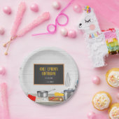 キッチンシェフ料理誕生日パーティー ペーパープレート (パーティー)