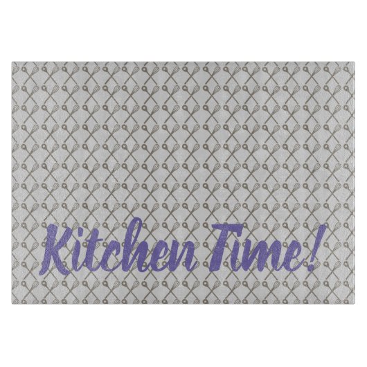 キッチンシェフ用のウィスクと料理スプーンのパターン カッティングボード (正面)