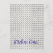 キッチンシェフ用のウィスクと料理スプーンのパターン シーズンポストカード (正面)