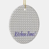 キッチンシェフ用のウィスクと料理スプーンのパターン セラミックオーナメント (右)