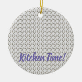 キッチンシェフ用のウィスクと料理スプーンのパターン セラミックオーナメント