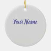 キッチンシェフ用のウィスクと料理スプーンのパターン セラミックオーナメント (裏面)